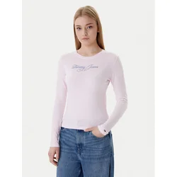 Tommy Jeans Bluza Essential DW0DW21844 Roza Regular Fit