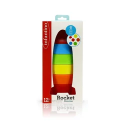 Northix Igrača Rocket Stacker za dojenčke zabavna in razvojna igra zlaganja
