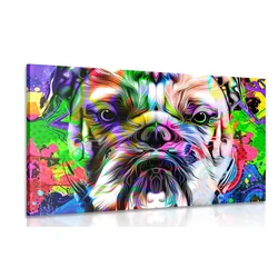 Slika pop-art buldog - 120x80