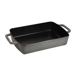 Oven tray, cast iron, 30 x 20 cm, Graphite Grey - Staub
