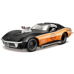 Maisto - Harley-Davidson Custom, Chevrolet Corvette 1970, 1:24