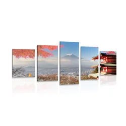 5-delna slika jesen na Japonskem - 200x100