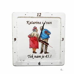 Personalizirani unikatni zidni satovi – poklon za godišnjicu braka - 6. - 1701