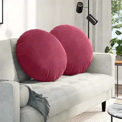 Jastučići za sjedenje 2 pcs Vinska crvena O60 x 21 cm Baršun
