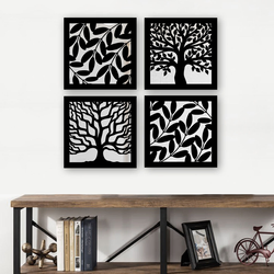 Wallity Set ogledala SYH7436502136139, Crni