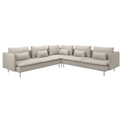 SÖDERHAMN Ugaona sofa, 6-sed, Fridtuna svetlobež