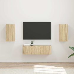 Set zidnog ormarića za TV 4 pcs Sonoma hrast Konstruirano drvo