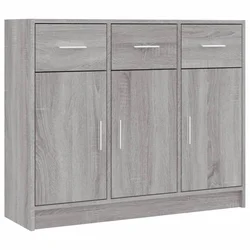 Komoda sivog hrasta sonome 91x28x75 cm od konstruiranog drva