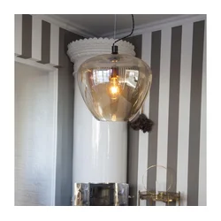 ByRydens 4200870-5503 - Luster na sajli BELLISSIMO 1xE27/8W/230V zadimljeno/braon