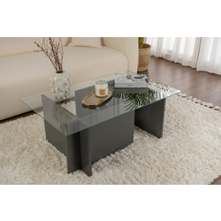 HANAH HOME Sto za dnevnu sobu Vetrino Anthracite