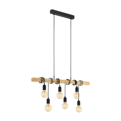 Eglo 78937 - Luster na sajli TOWNSHEND 6xE27/60W/230V