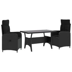 Vanjski set za objedovanje 3 pcs Crna poliratan