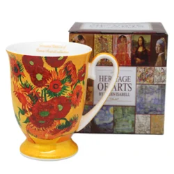 Porcelanasta skodelica Vincent van Gogh Sončnice, luksuzno darilo