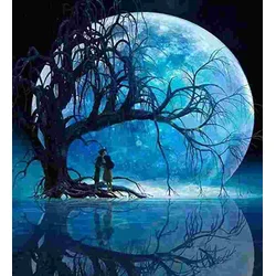 Norimpex - Puzzle Diamantna slika: Mesec nad jezerom 30x40 cm - 1 - 39 kosov