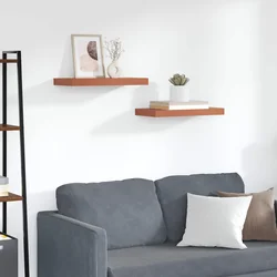 Polica na zidu 2 pcs Crvena 50 x 23 x 4 cm Konstruirano drvo