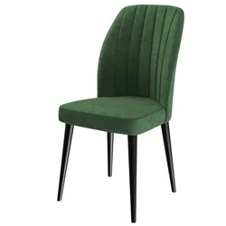 Hanah Home set trpezarijskih stolica Etra 4 kom, kaki zelena tkanina Jerry, crne drvene noge
