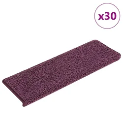 Prostirke za stepenice 30 kom 65x21x4 cm tamnoljubičaste pravokutne rubove