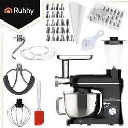 RUHHY 3u1 planetarni mikser 1500W s blenderom i mašinom za mljevenje mesa | Zdjela 6,2 L