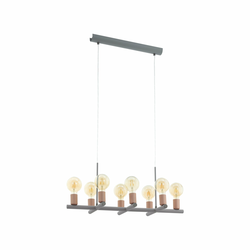 Eglo 97449 - Luster na sajli ADRI 2 8xE27/60W/230V