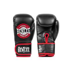 BenLee Dewey Punch Mittens Faux Cuir - Focus Mitts Boxe, Black/Red, Taille Unique, Rembourrage Paume Extra