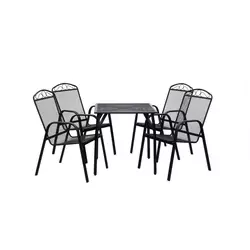 eoshop Kovinski vrtni set Eoshop 9: miza + 4 stogljivi stoli