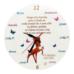 Personalizirani sat za tetu u vrtiću Š1796