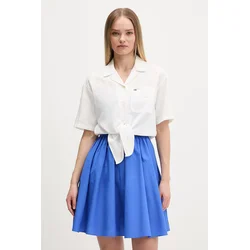 Tommy Jeans srajca ženska z lanom