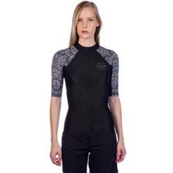 Animal Daisy Logo Damen Rashguard – Marine, Mit UPF 50+, Aus Recyceltem Material, Größe EU 38