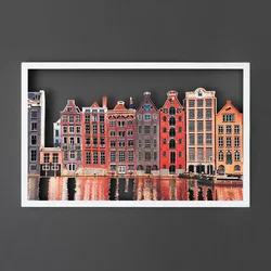 Wallity APT329MCA Zidna dekoracija Amsterdam Houses, 45x70cm