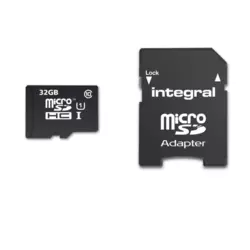 Integral memorijska kartica 32 GB, Class 10 U1 + adapter