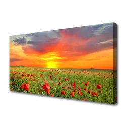 tulup.si Slika na platnu Mak narava rastlin pred soncem 100x50 cm