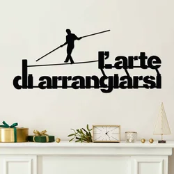 Wallity Zidna dekoracija Arrangiarsi 3, 60x25cm, Crna