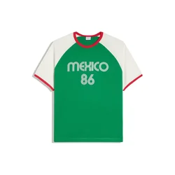 Bershka Majica zelena / rdeča / bela