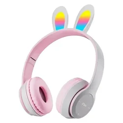 Bunny ears bluetooth slušalice p47r bijela-pink
