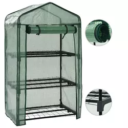 Den 3-nadstropni mini rastlinjak 69x49x125 cm