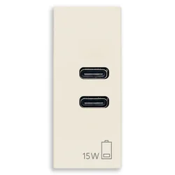 VIMAR LINEA PRIKLJUČNICA C+C USB 15W 3A 5V 1M CANVAS VI30292.CCC
