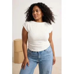 Trendyol Curve Ženska bluza Tbbss26Af00061, Krem