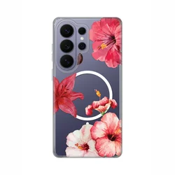 Maska za Samsung Galaxy S26 Ultra Hibiscus Print Magsafe S948B, Šarena