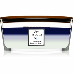 WoodWick Mirišljava sveća Evening Luxe Elipse Trilogy, Ljubičasto-bela