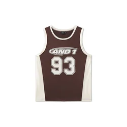 AND1 Majica 93  čokolada / črna / naravno bela