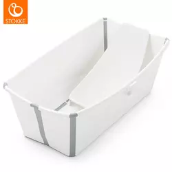 stokke set otroške banjice in podpore za novorojenčka flexi bath white