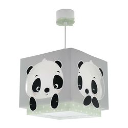 Dalber 63162H - Dječji luster PANDA 1xE27/60W/230V zelena