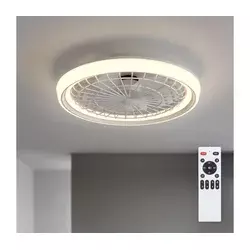 Brilagi - LED prigušiva plafonski ventilator LED/40W/230V prečnika 48 cm bela + daljinski upravljač
