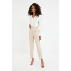 Trendyol Ženske pantalone, Bež