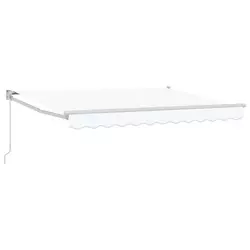 Povlačivi tende Bijela 3,5 x 2 m 100% Poliester i Aluminij
