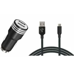 PUNJAC ZA MOBILNI 2xUSB 2,4A SA KABLOM USB-C