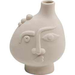 KARE 54248 Vaza Spherical Face desna, 16 cm, Bela