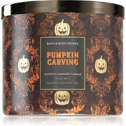 Bath & Body Works Pumpkin Carving mirisna svijeća s esencijalnim uljem 411 g