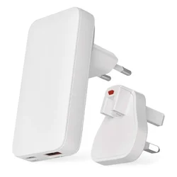 USB napajalni adapter GaN PD 65W, AC + kabel