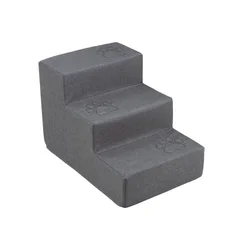 shumee Welsti pasje stopnice 30cm 3 stopnice temno sive s tačkami